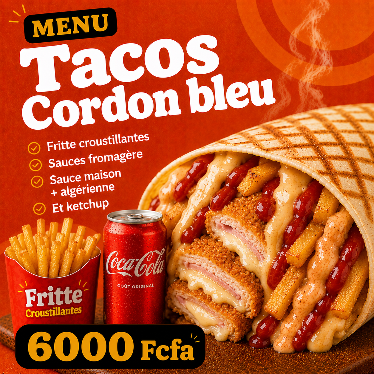 Menu Tacos Kickapoo MM Tacos - Les Meilleurs Tacos de Bamako | Magnambougou